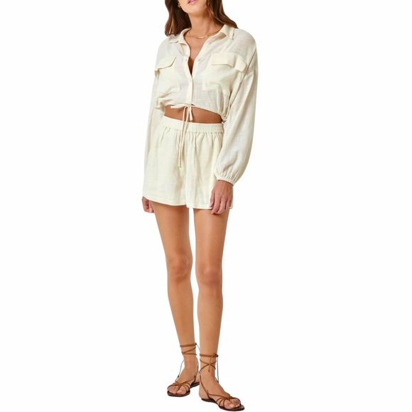 L*SPACE NWT Bora Short in Cream Size L - Picture 4 of 5